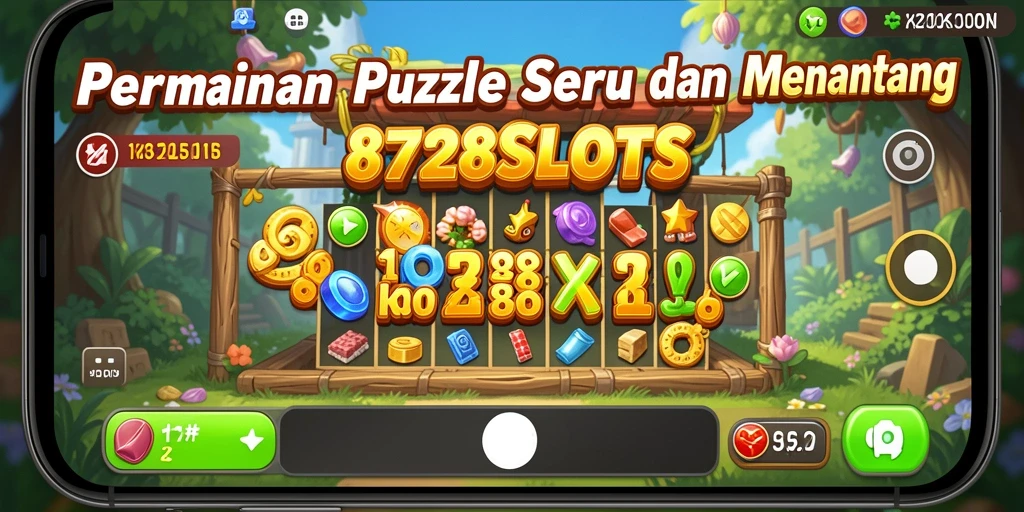 Tampilan gameplay 8728SLOTS yang menantang dan penuh warna.