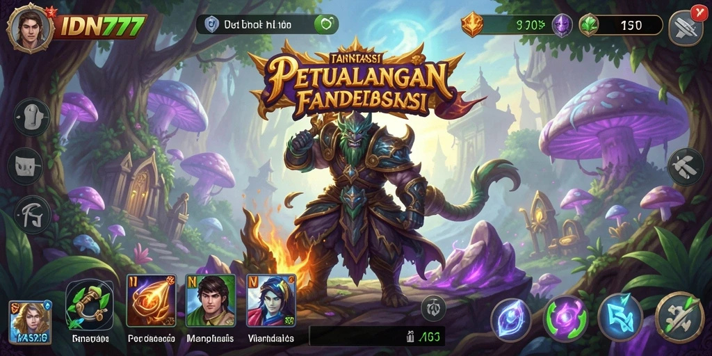 Menampilkan aksi seru gameplay RPG IDN777.