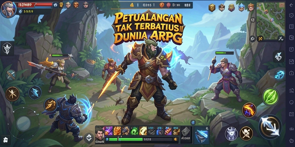 Screenshot utama IDN89 menampilkan aksi pertempuran yang menegangkan dalam dunia ARPG.